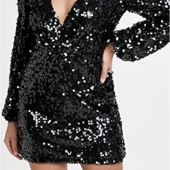 Black Sequin Mini Dress - Picture 2 of 12